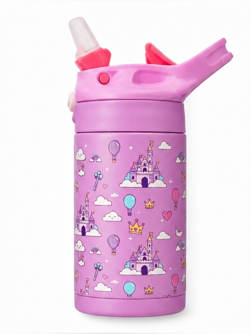 NWT Splash Princess Castle Stainless Steel Insulated Bottle Thermos 13.5oz
